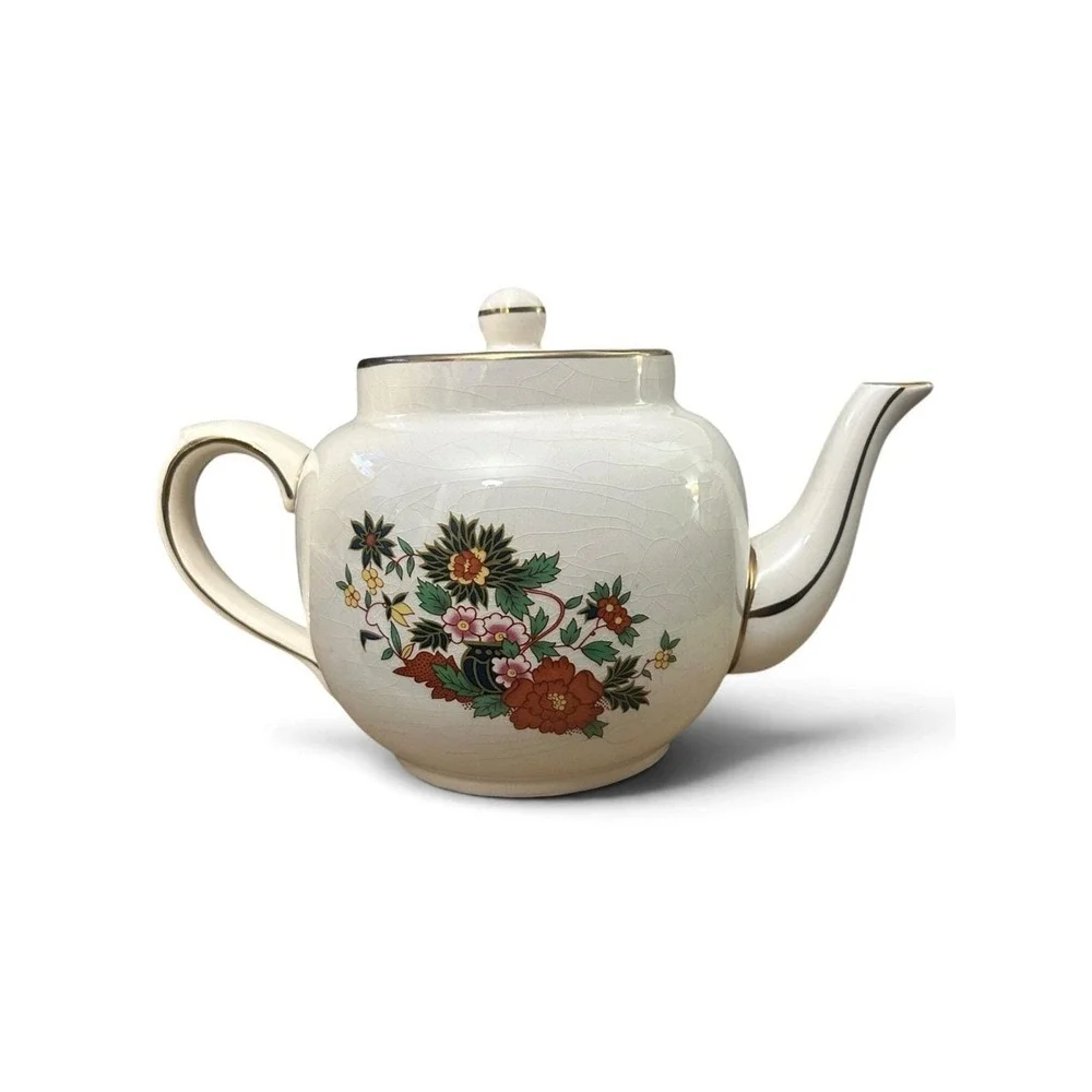 Vintage Price Kensington Ceramic Chintz Teapot Floral Gold Trim England 4065